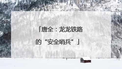 唐全：龙龙铁路的“安全哨兵”